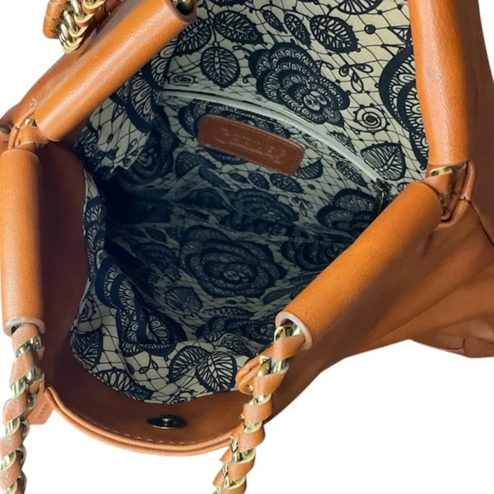 CARLOS SANTANA | CHELSEA Hobo Cognac Shoulder Bag
